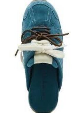 Steve Madden Teal Blue Sneakers with White and Brown Laces